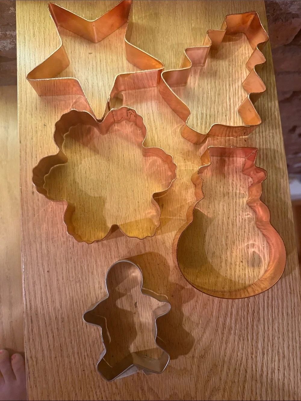 Source Unknown Copper-Tone Festive Cookie Cutter Set